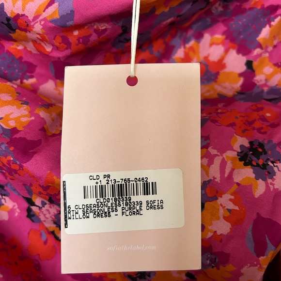 NWT Sofia the Label Willow Ruched One Shoulder Mini Dress - Floral - Size 6 - Picture 10 of 15